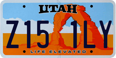 UT license plate Z151LY