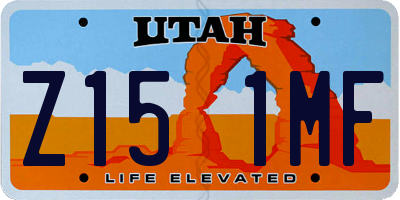 UT license plate Z151MF