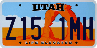 UT license plate Z151MH