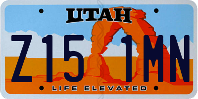 UT license plate Z151MN
