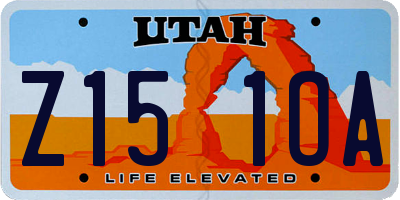 UT license plate Z151OA