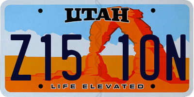 UT license plate Z151ON