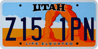 UT license plate Z151PN