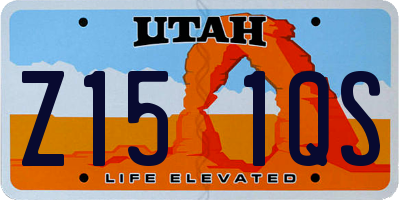 UT license plate Z151QS