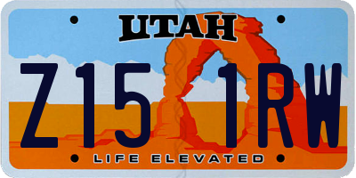 UT license plate Z151RW