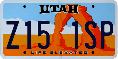 UT license plate Z151SP