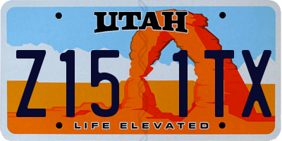 UT license plate Z151TX