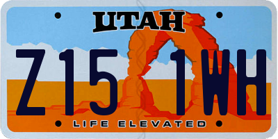 UT license plate Z151WH
