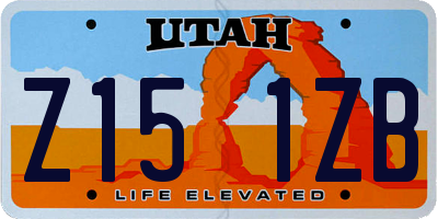 UT license plate Z151ZB