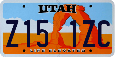 UT license plate Z151ZC