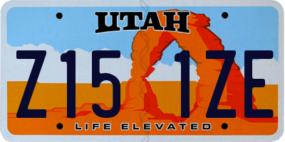 UT license plate Z151ZE