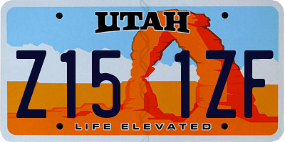 UT license plate Z151ZF