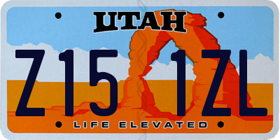 UT license plate Z151ZL