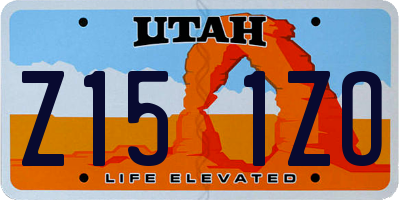 UT license plate Z151ZO