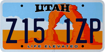 UT license plate Z151ZP