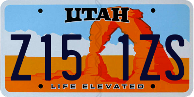 UT license plate Z151ZS