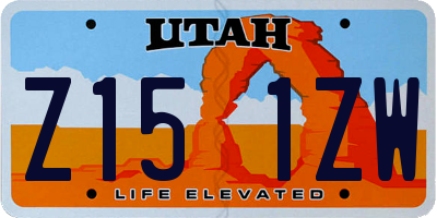 UT license plate Z151ZW