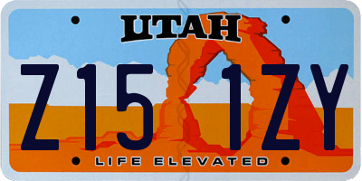 UT license plate Z151ZY