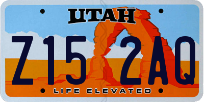 UT license plate Z152AQ