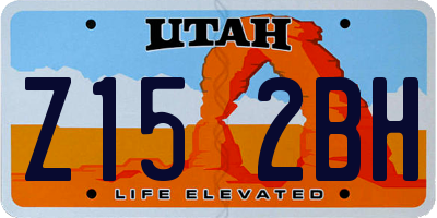 UT license plate Z152BH