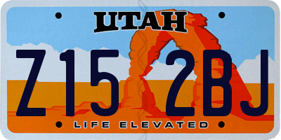 UT license plate Z152BJ