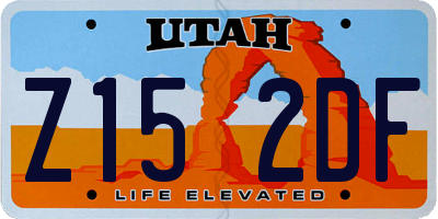 UT license plate Z152DF