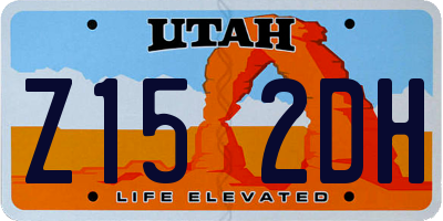 UT license plate Z152DH