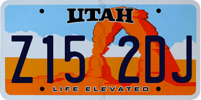 UT license plate Z152DJ