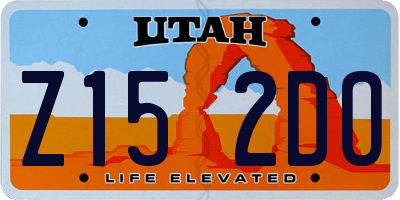 UT license plate Z152DO