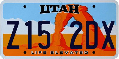 UT license plate Z152DX