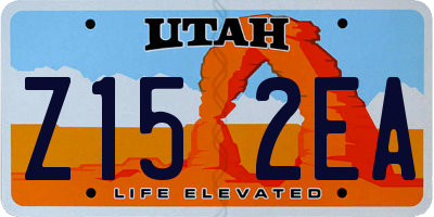 UT license plate Z152EA