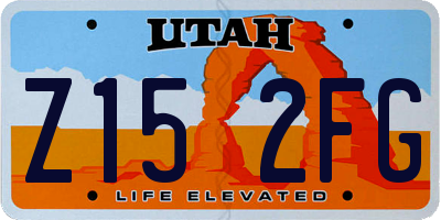 UT license plate Z152FG