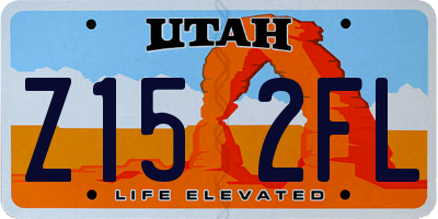 UT license plate Z152FL