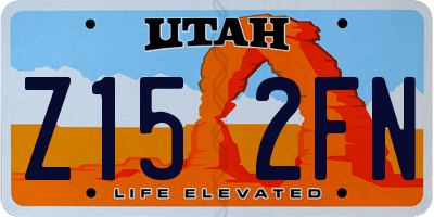 UT license plate Z152FN