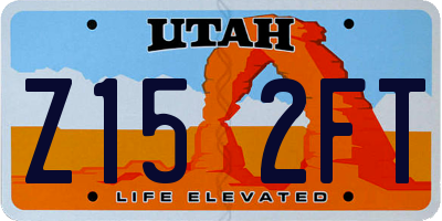 UT license plate Z152FT