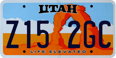 UT license plate Z152GC