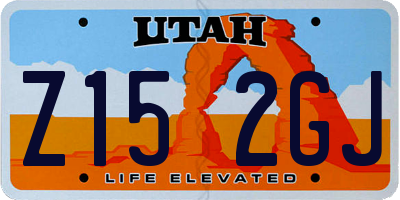 UT license plate Z152GJ