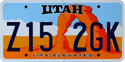 UT license plate Z152GK