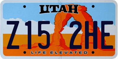 UT license plate Z152HE