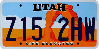 UT license plate Z152HW