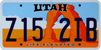 UT license plate Z152IB