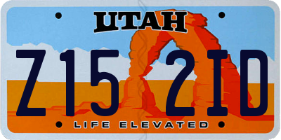 UT license plate Z152ID