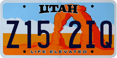 UT license plate Z152IQ
