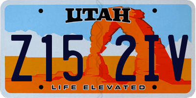 UT license plate Z152IV
