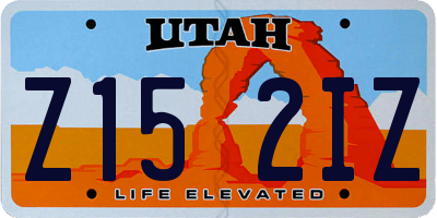 UT license plate Z152IZ