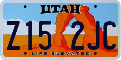 UT license plate Z152JC