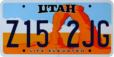 UT license plate Z152JG