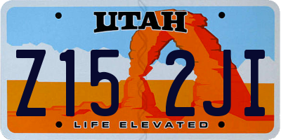 UT license plate Z152JI