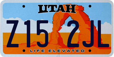 UT license plate Z152JL