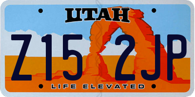 UT license plate Z152JP